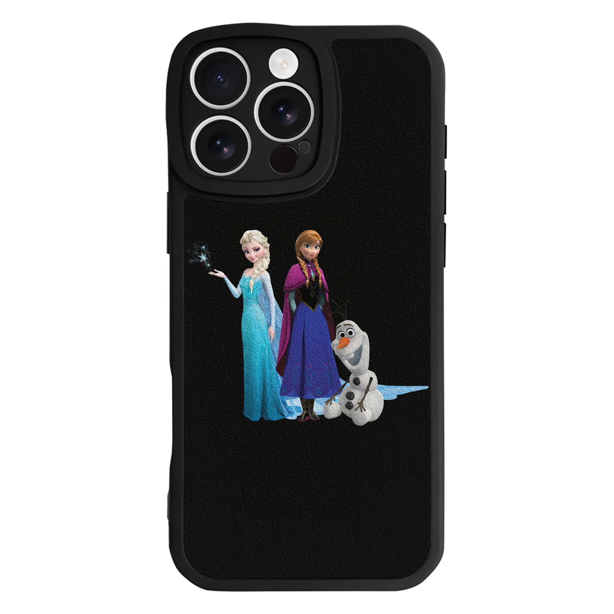 （画像用） アナと雪の女王 アンナ エルサ Frozen Anna Elsa 【iPhone 16シリーズ対応】シリコンスマホケース（レザー調） 材質：シリコン